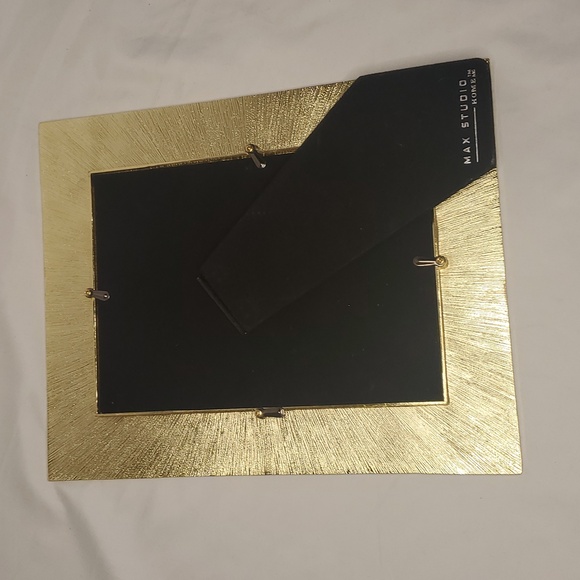 Hollywood Regency Frame Black and Gold Picture Frame Metal Max Studio 5x7 - Picture 4 of 7
